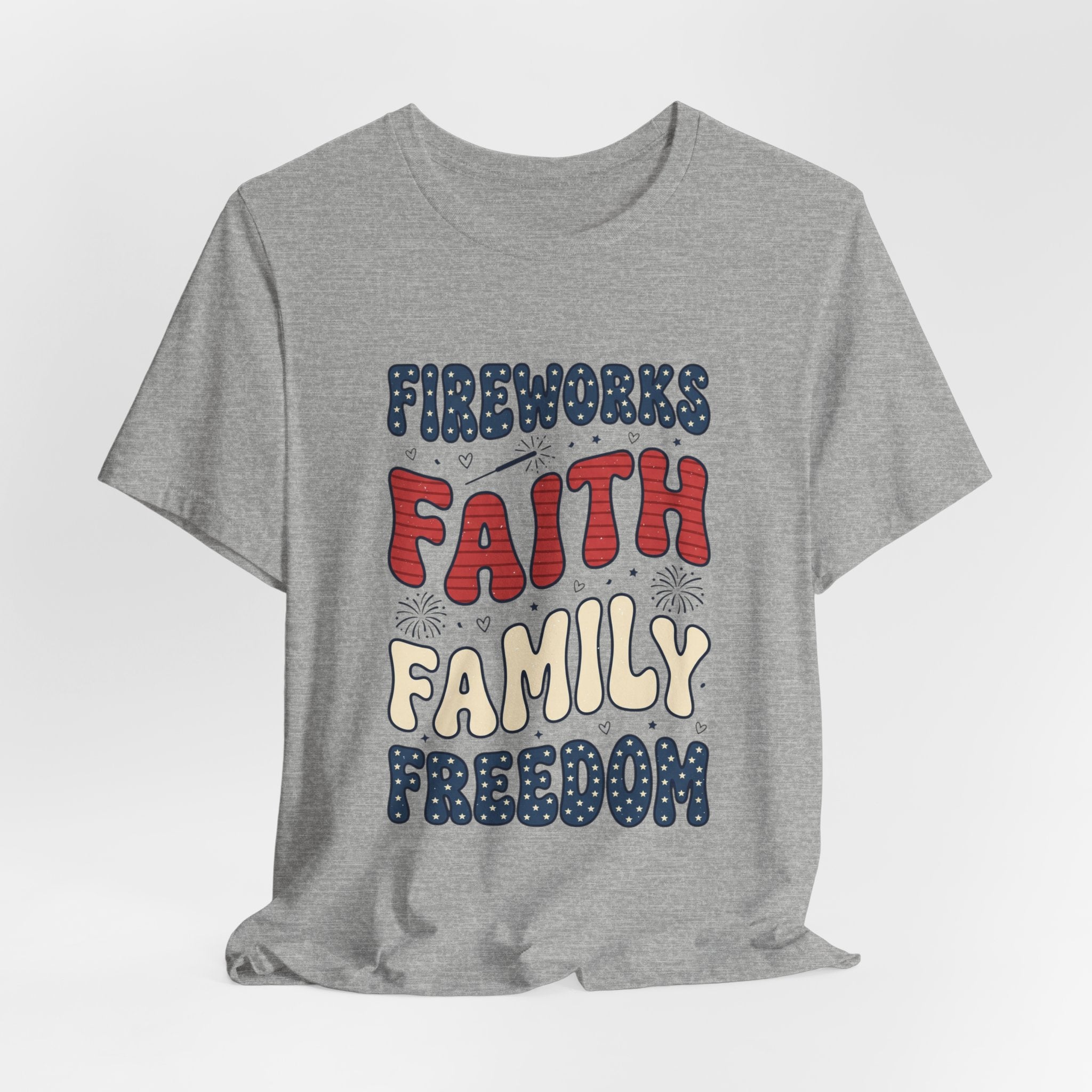 Faith Family Freedom T-Shirt | 4th of July Patriotic Christian Tee