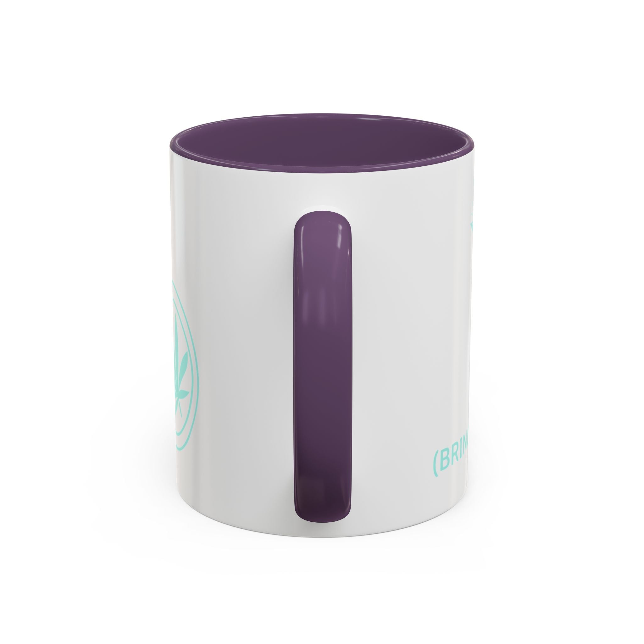 Cannabis Cookie Accent Coffee Mug – 11/15oz Hemp Leaf Design