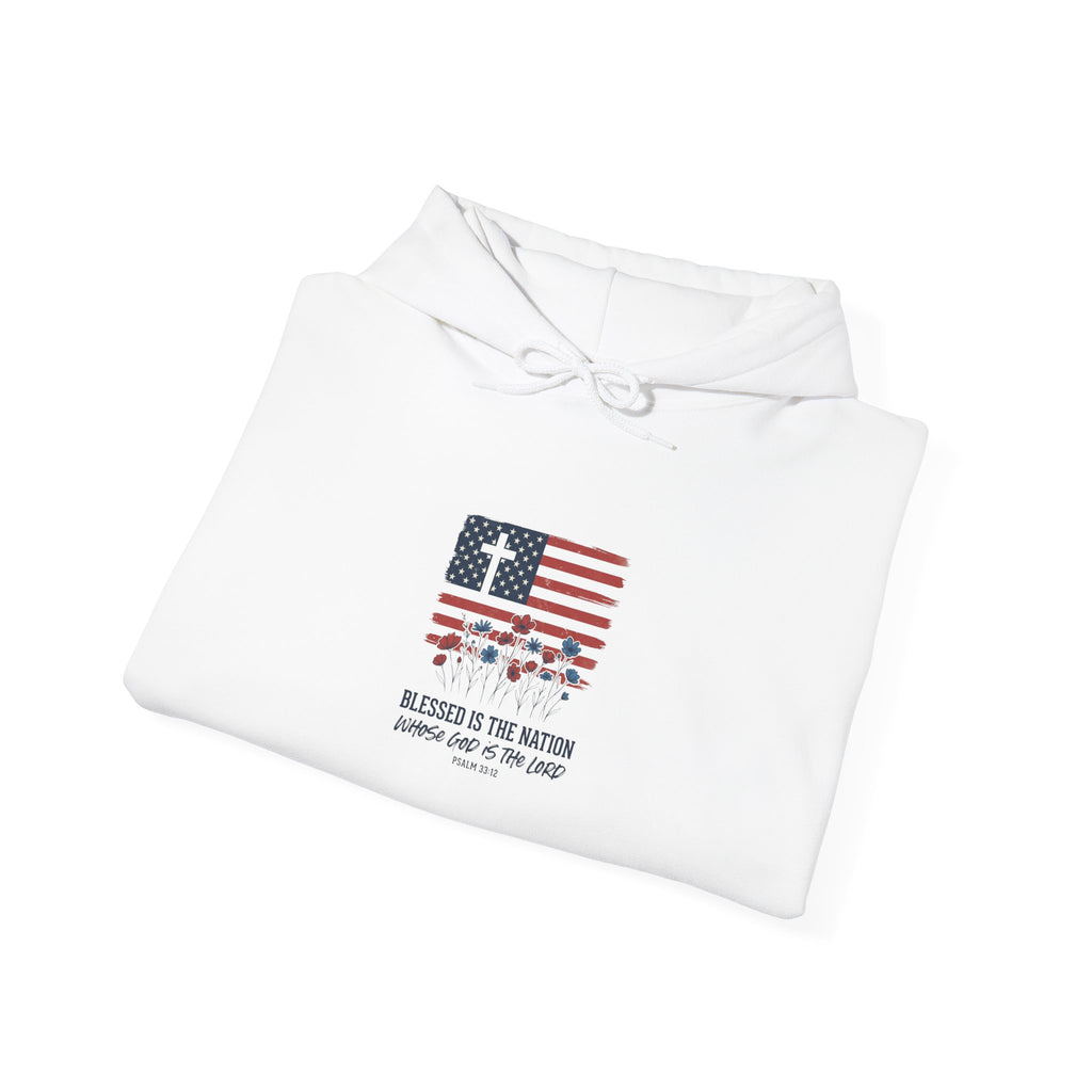 Faith & Freedom Flag Hoodie | Christian Patriotic 4th of July Sweatshirt