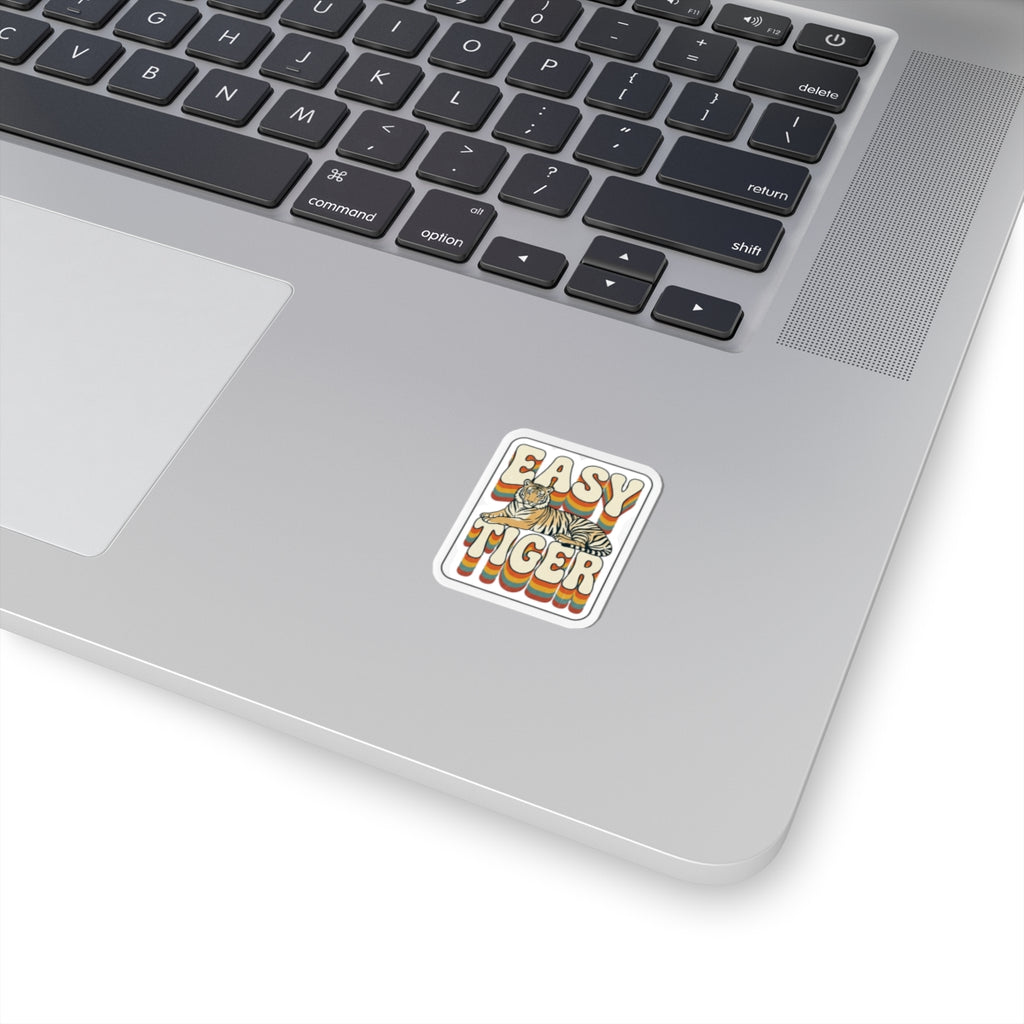 Easy Tiger retro tiger sticker | Kiss-Cut Sticker