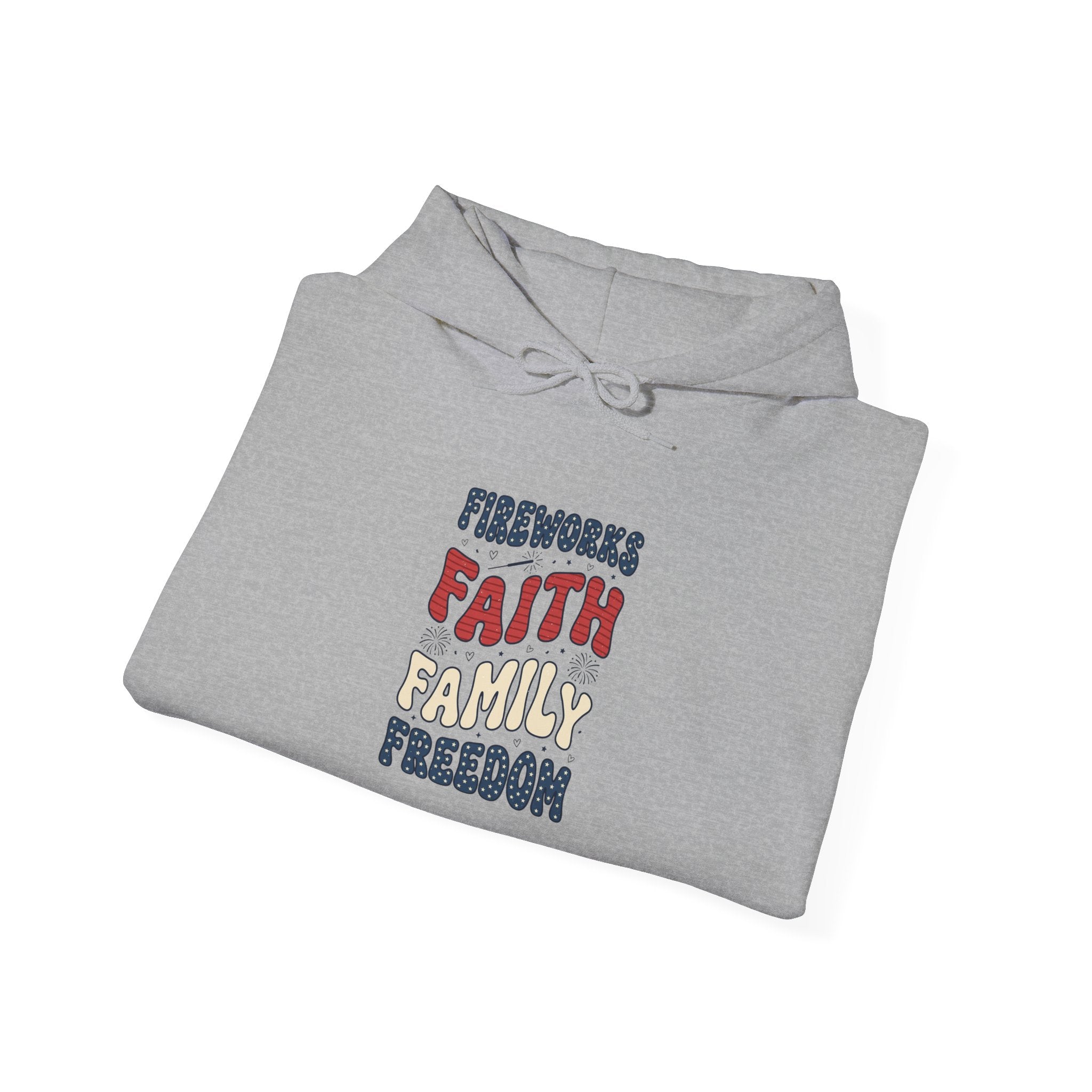 Faith Family Freedom Hoodie | 4th of July Patriotic Christian Sweatshirt