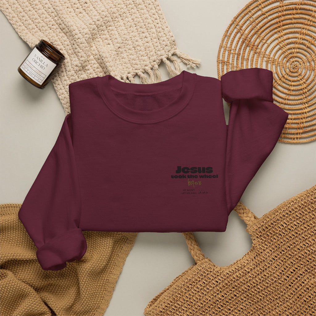 Jesus Took the Wheel Sweatshirt — Inspirational Christian Crewneck