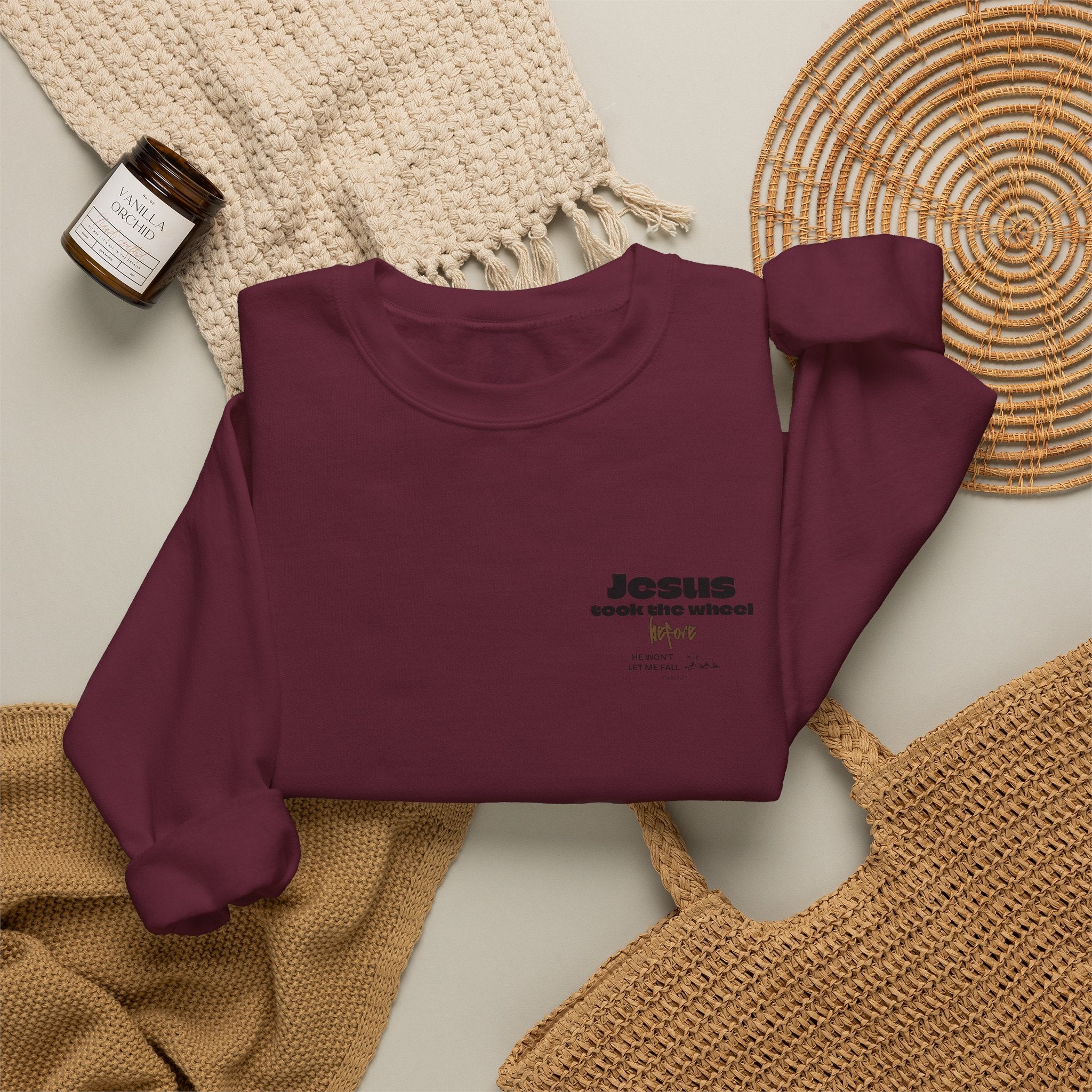 Jesus Took the Wheel Sweatshirt — Inspirational Christian Crewneck