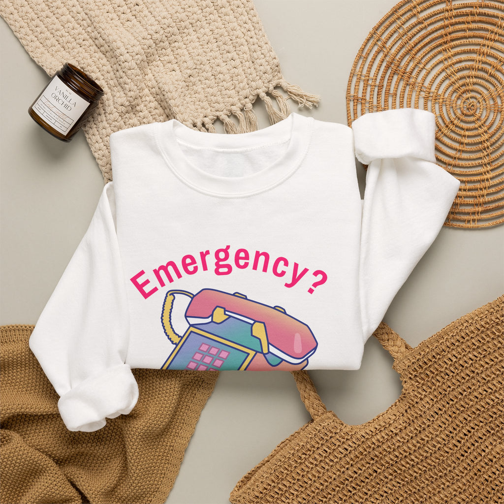 Christian Sweatshirt "Emergency? Skip The Panic — Call God First"