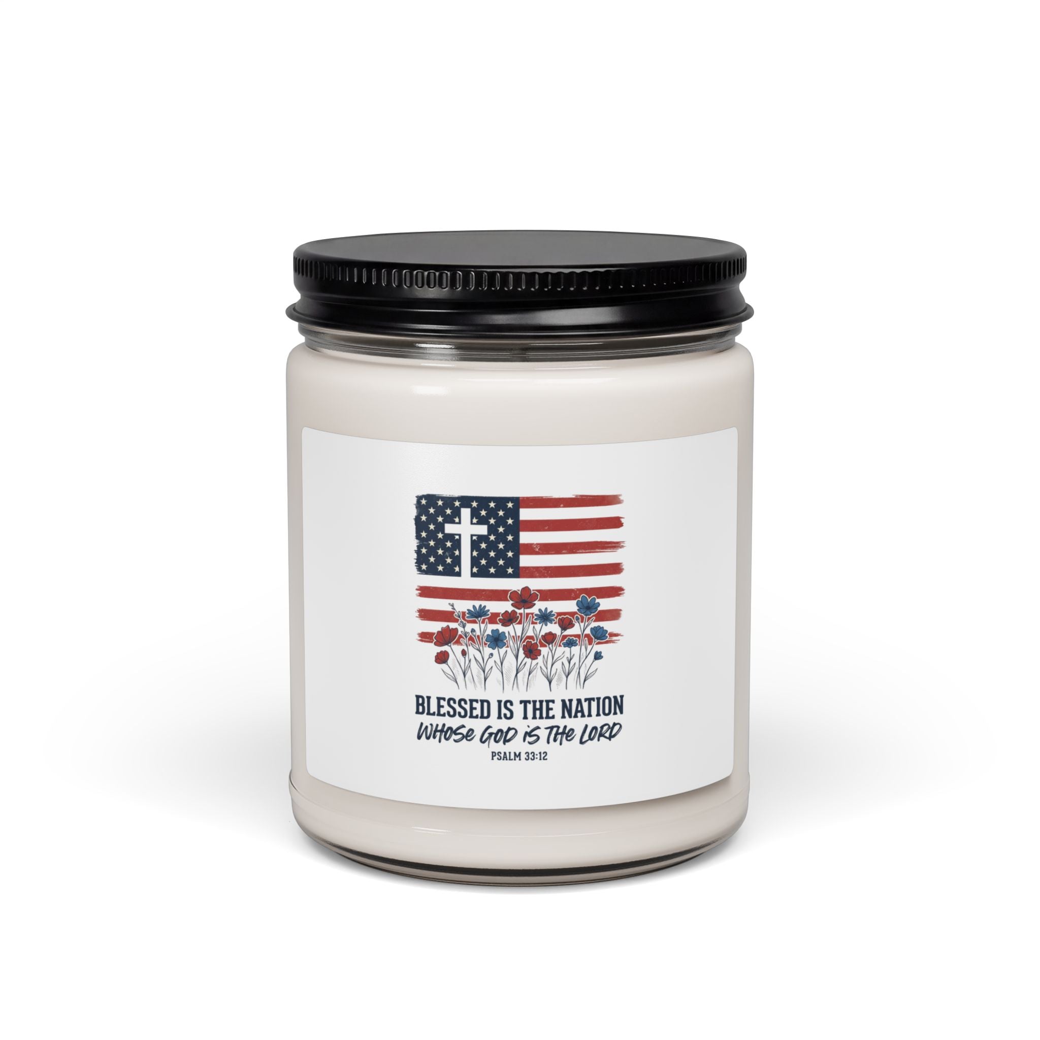 Blessed Is The Nation Candle | Soy Jar, Faith & Freedom 4th