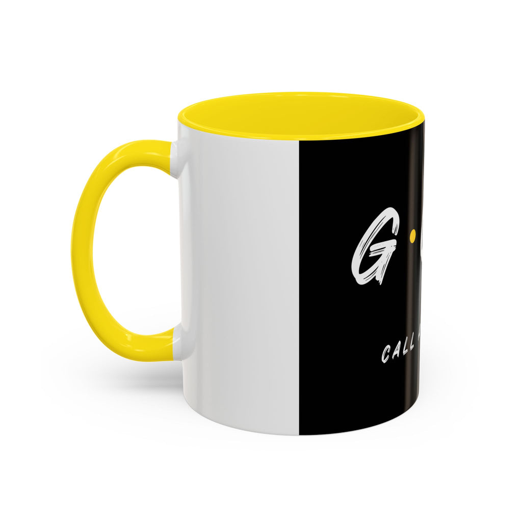 Coffee Mug — GOD Call Answered Accent Black 11/15oz