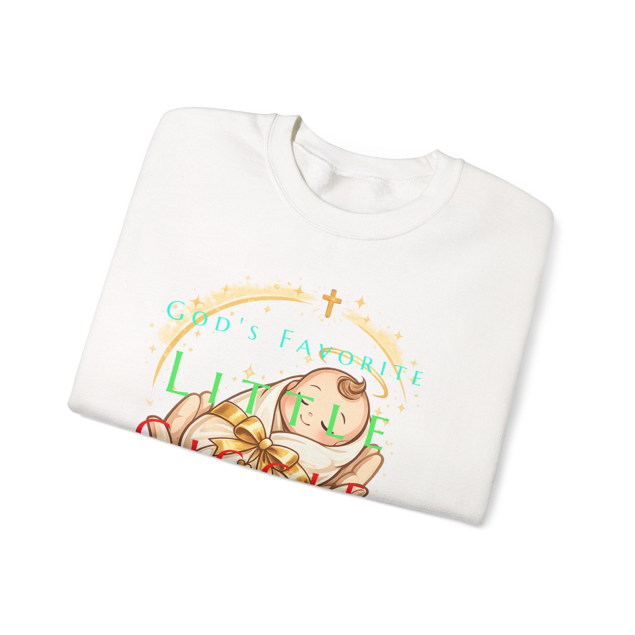 Christian Baby Sweatshirt — "God's Favorite Little One" Crewneck