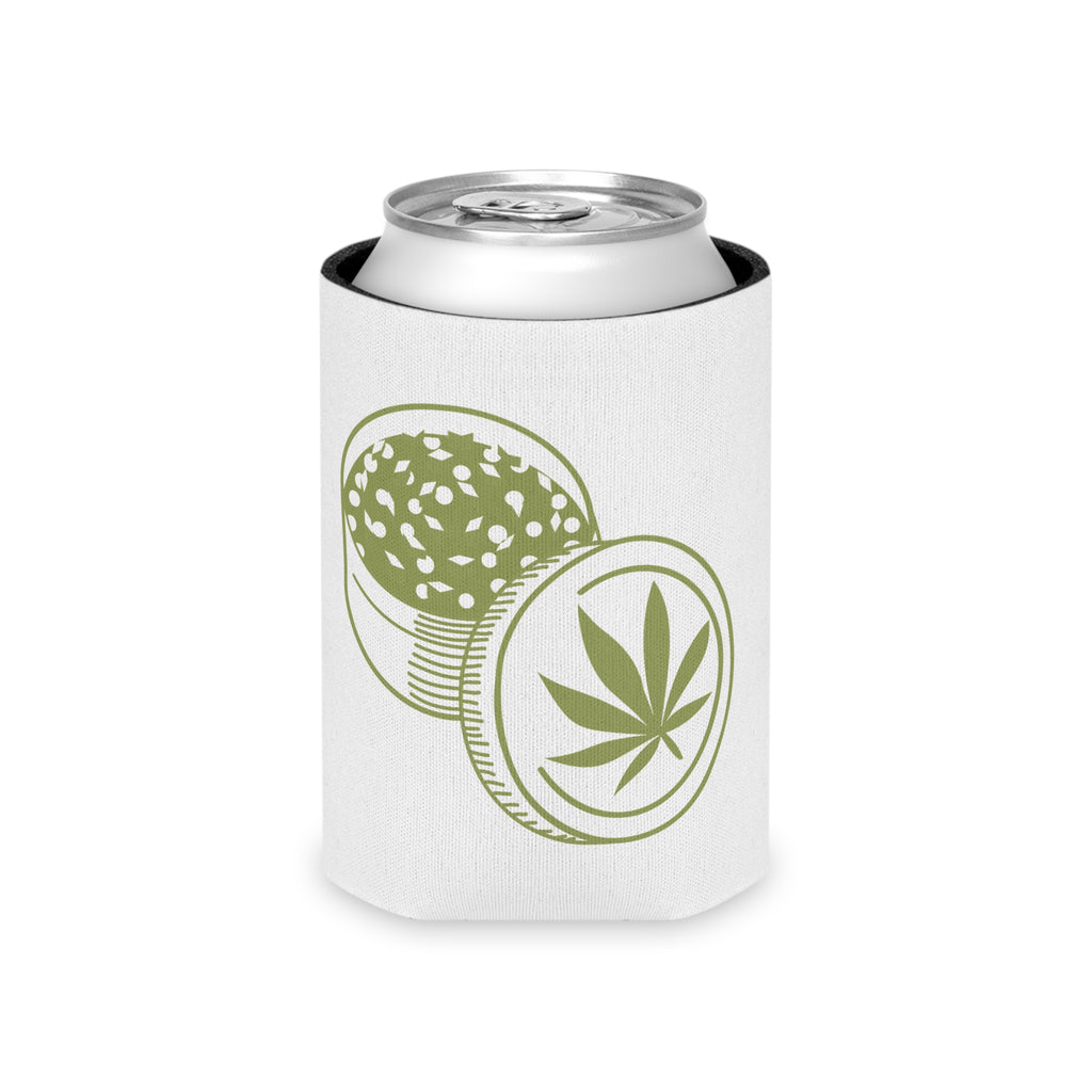 Can Cooler — Green Cannabis Grinder Graphic Koozie