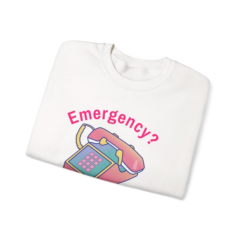 Christian Sweatshirt "Emergency? Skip The Panic — Call God First"