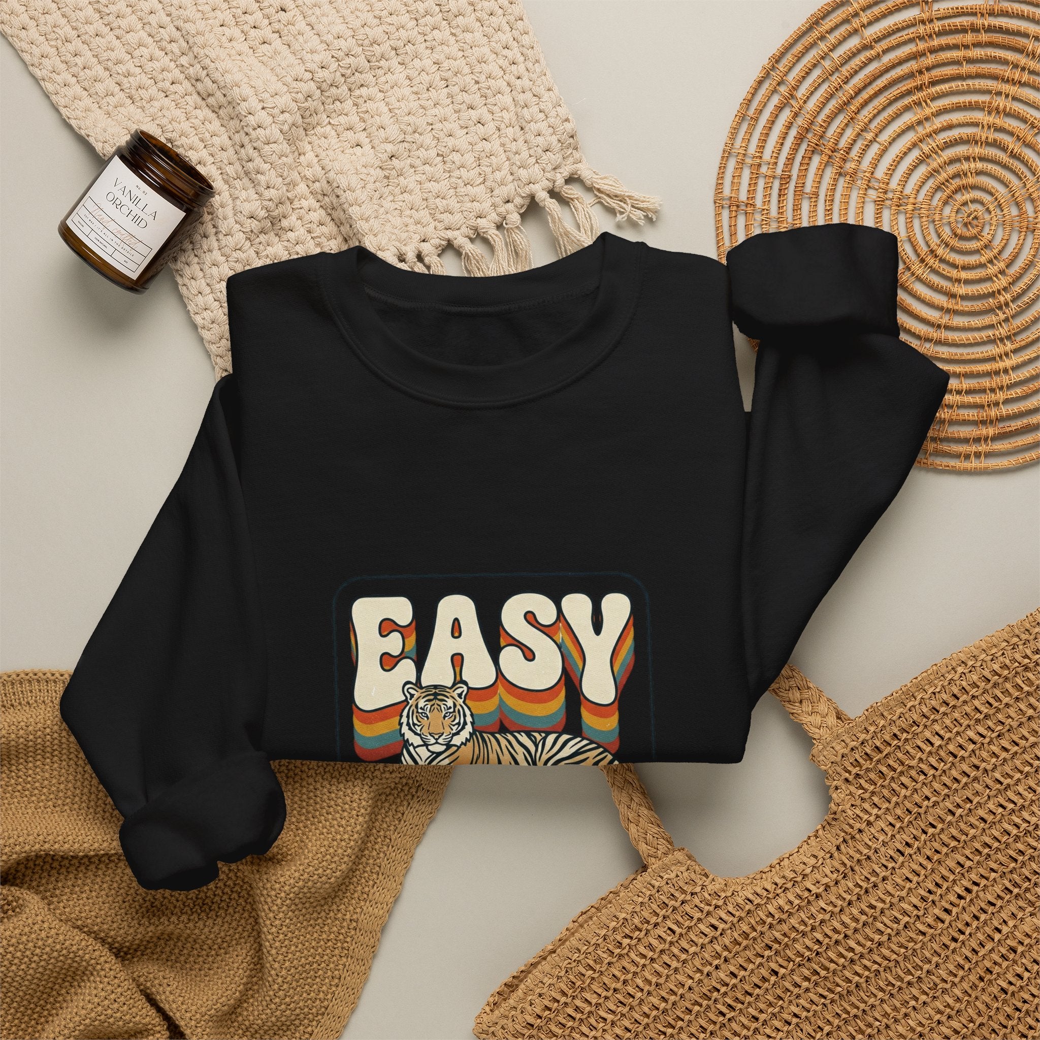 Easy Tiger vintage tiger graphic Sweatshirt | Retro beach vacation vibes