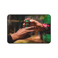Desk Mat — Hands Sharing Glass Art Print Desk Mat (Cozy, Community Vibe)