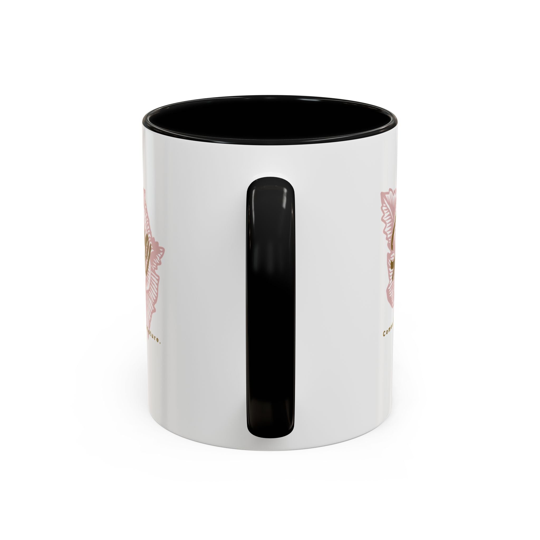 Alice Floral Accent Coffee Mug — Personalized Name Pink Blossom Ceramic Mug (11/15 oz)