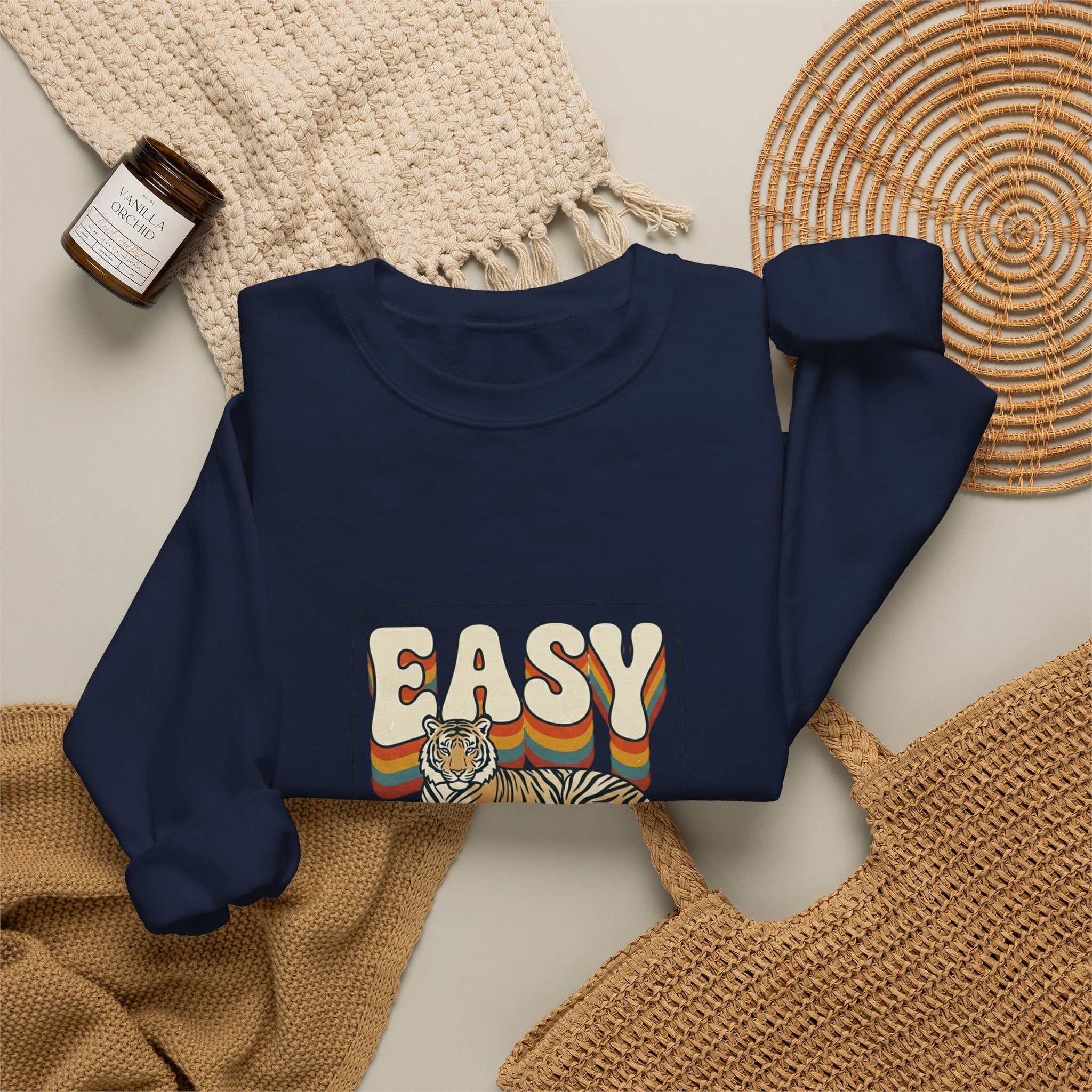Easy Tiger vintage tiger graphic Sweatshirt | Retro beach vacation vibes