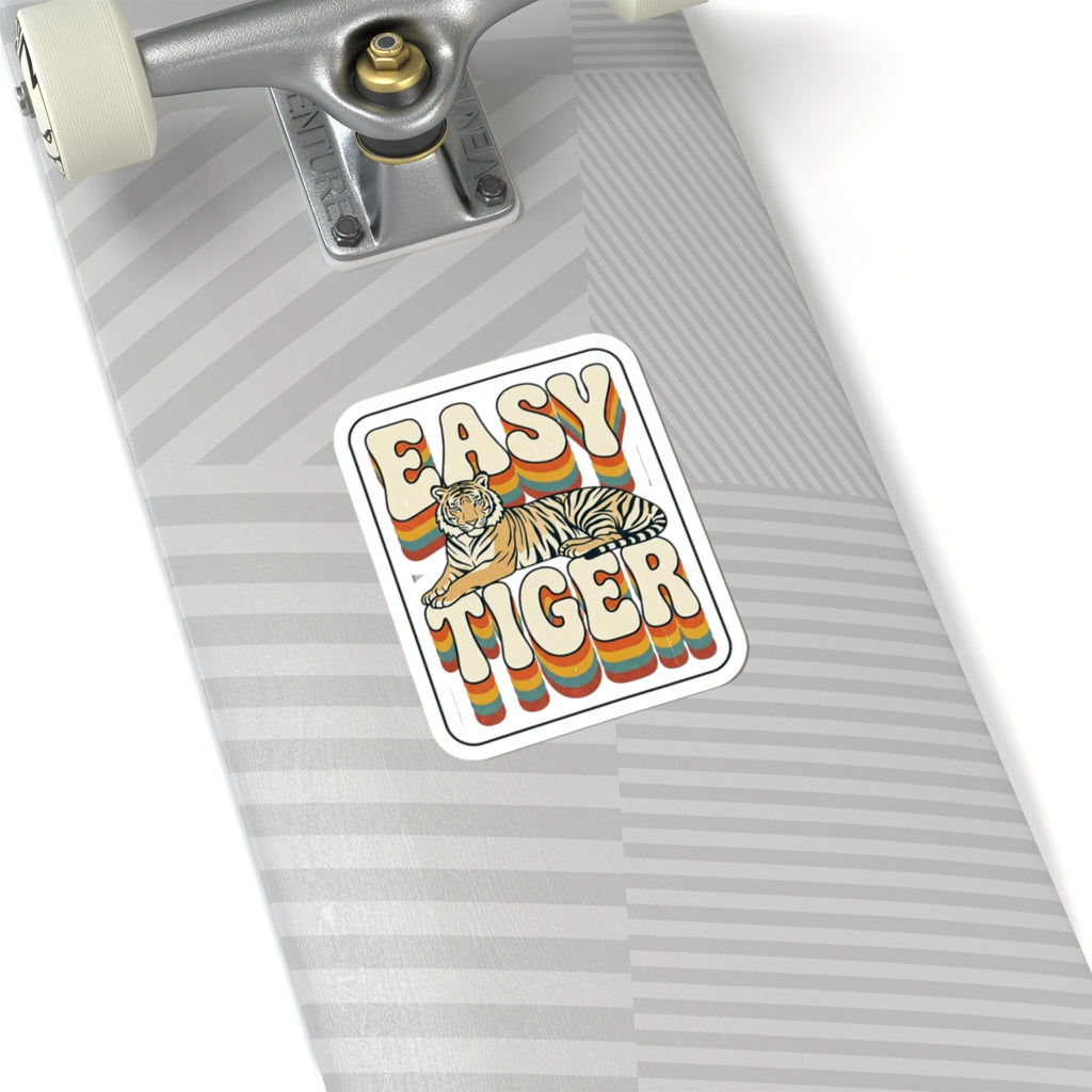 Easy Tiger retro tiger sticker | Kiss-Cut Sticker
