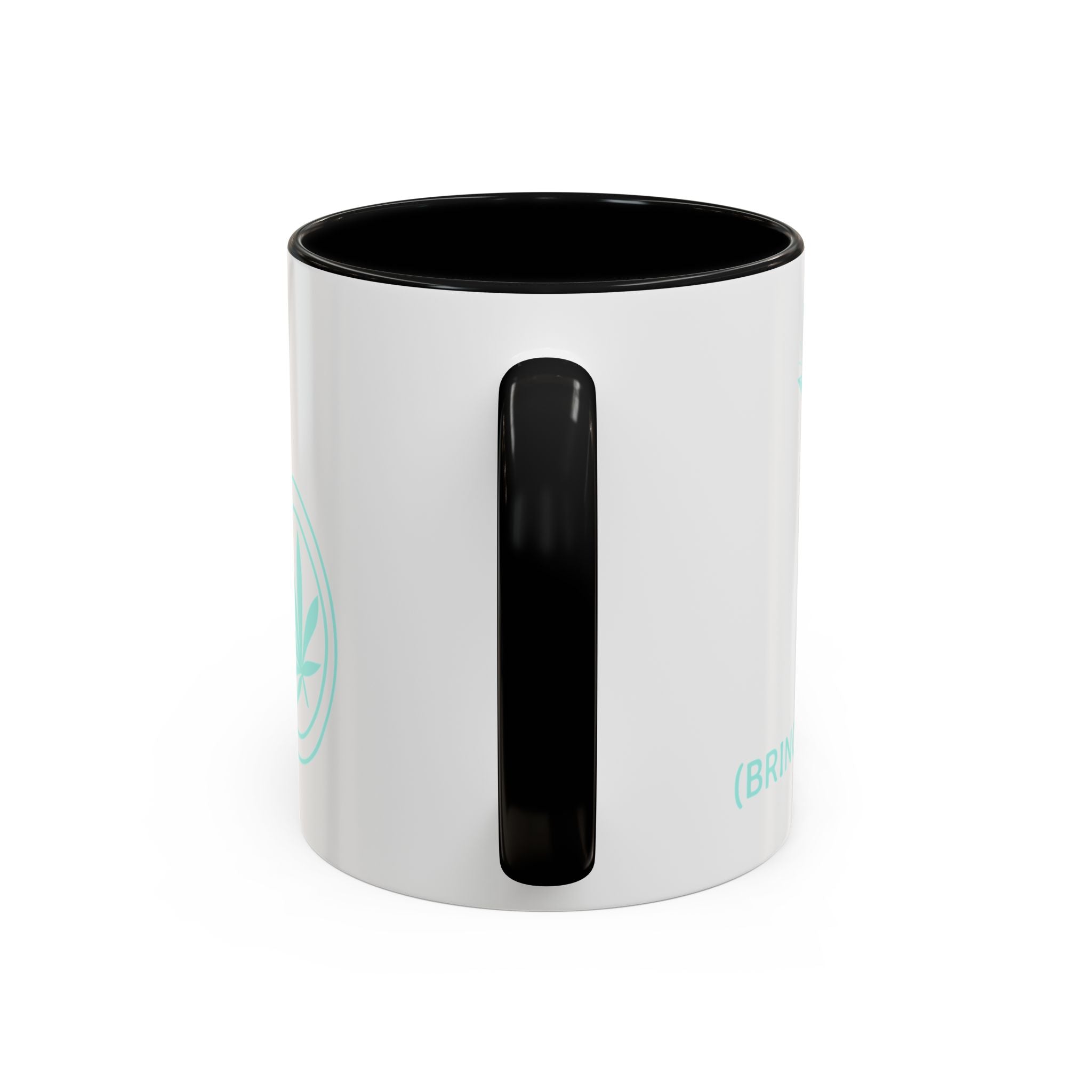 Cannabis Cookie Accent Coffee Mug – 11/15oz Hemp Leaf Design