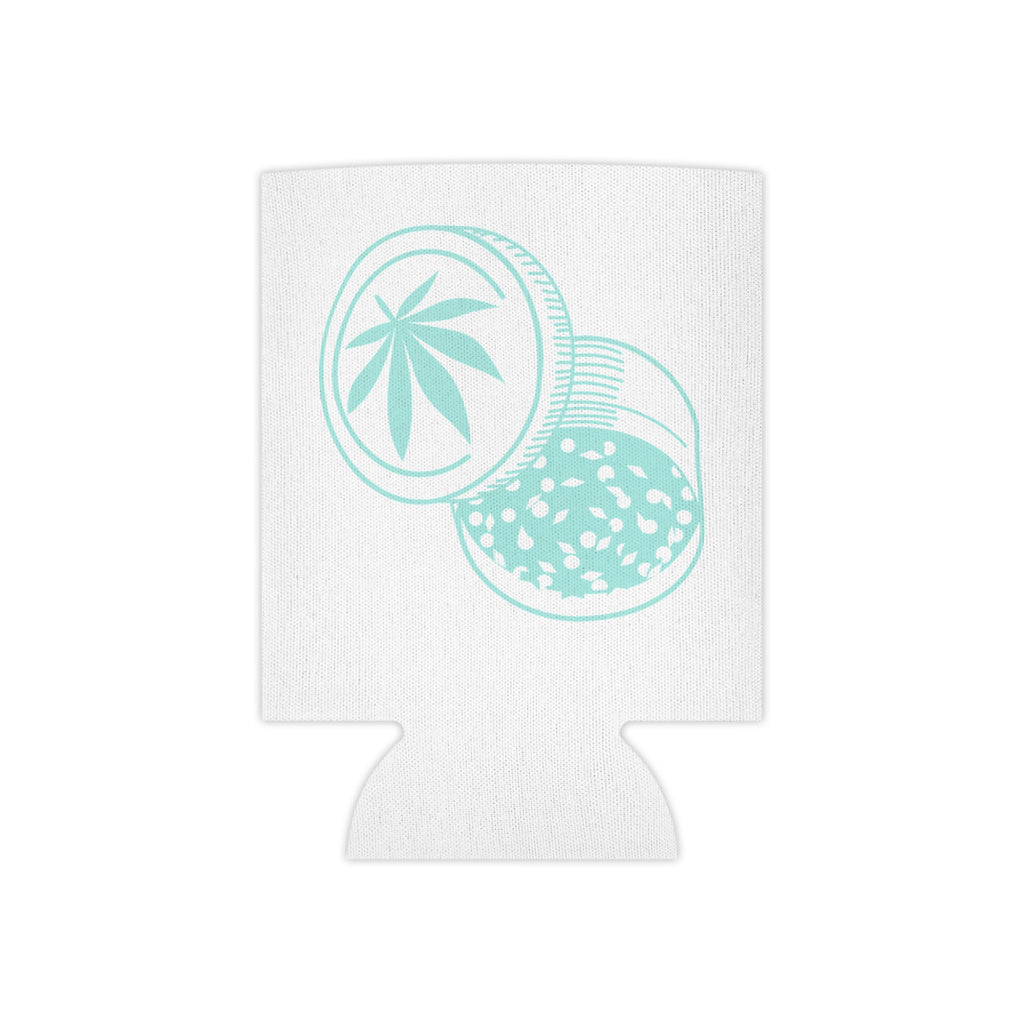 Can Cooler – Mint Cannabis Leaf Design (BTW, Passing the Weed)