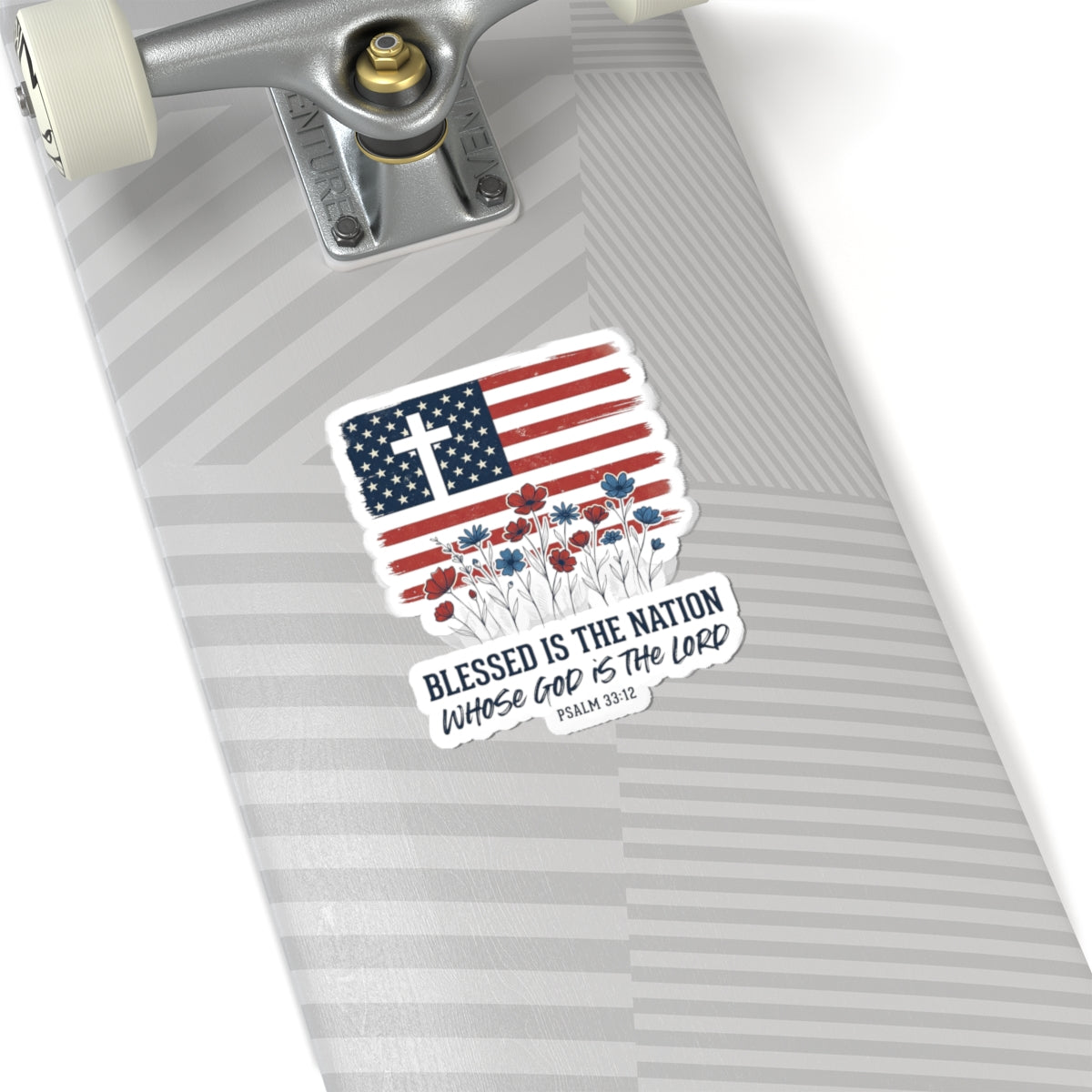 Blessed Is The Nation Sticker | Faith & Freedom 4th of July Kiss-Cut