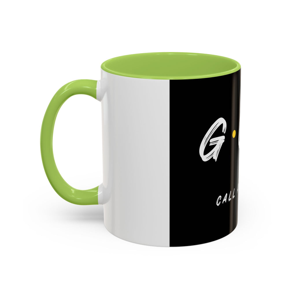 Coffee Mug — GOD Call Answered Accent Black 11/15oz