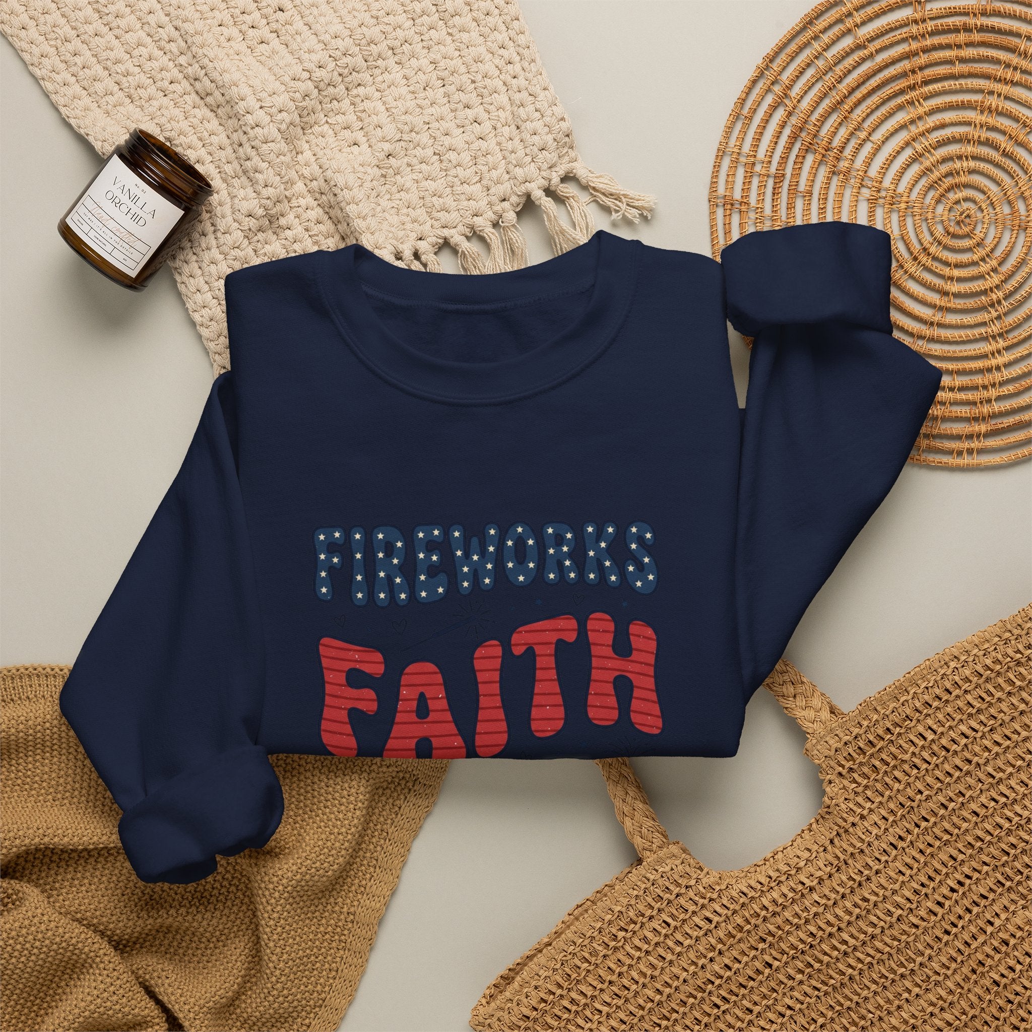 Faith Family Freedom Sweatshirt | 4th of July Patriotic Christian