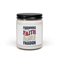 Faith Family Freedom Candle | 4th of July Patriotic Christian Soy Candle