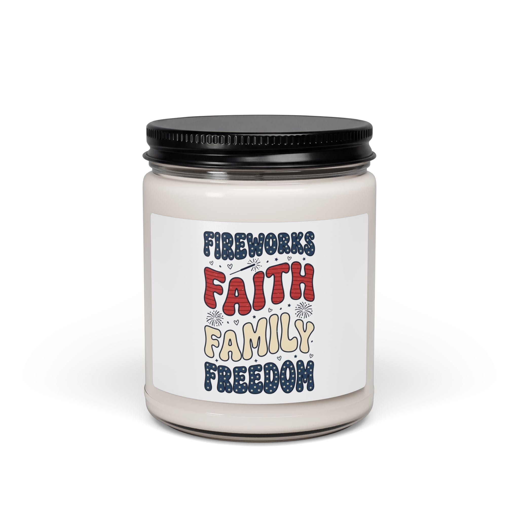 Faith Family Freedom Candle | 4th of July Patriotic Christian Soy Candle