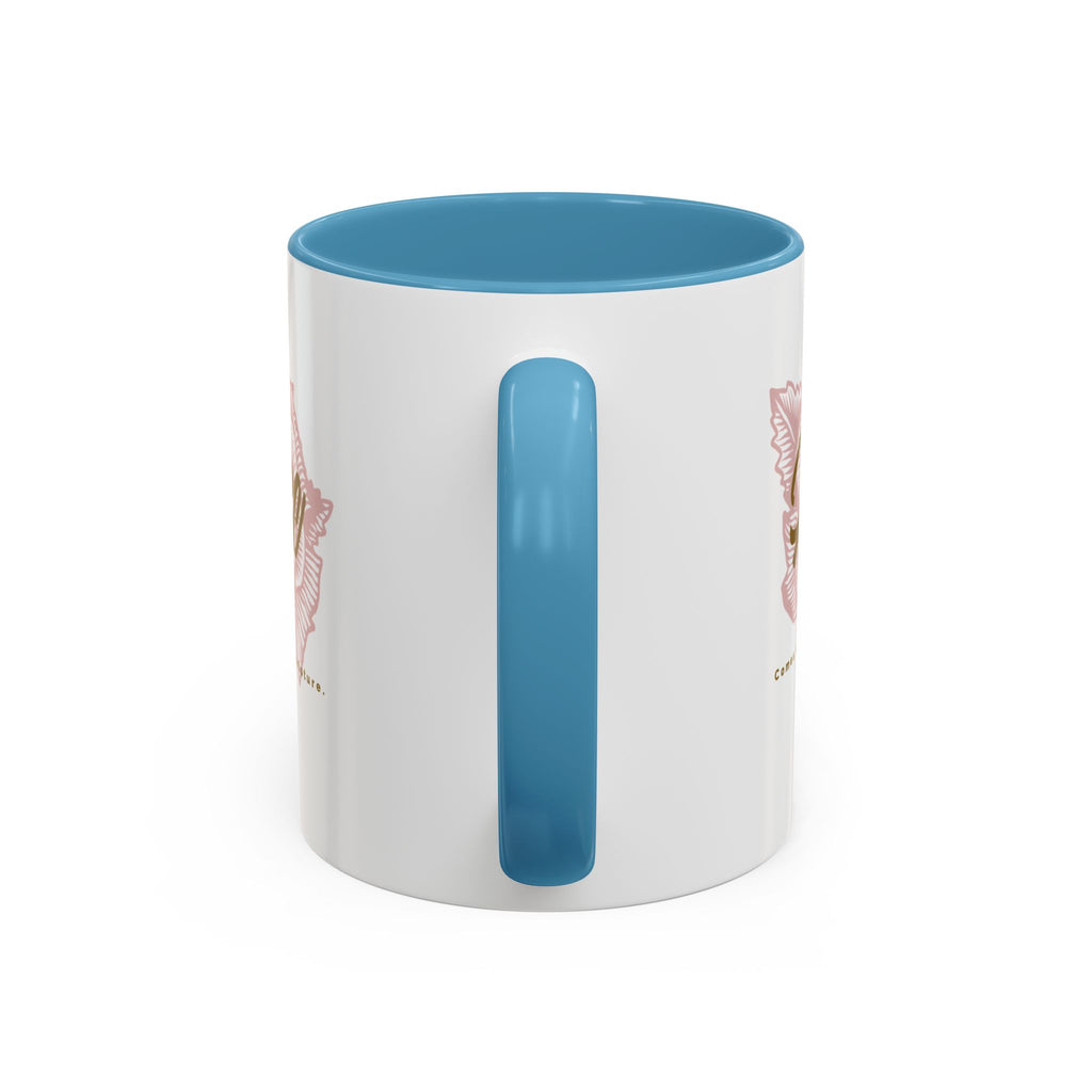 Alice Floral Accent Coffee Mug — Personalized Name Pink Blossom Ceramic Mug (11/15 oz)