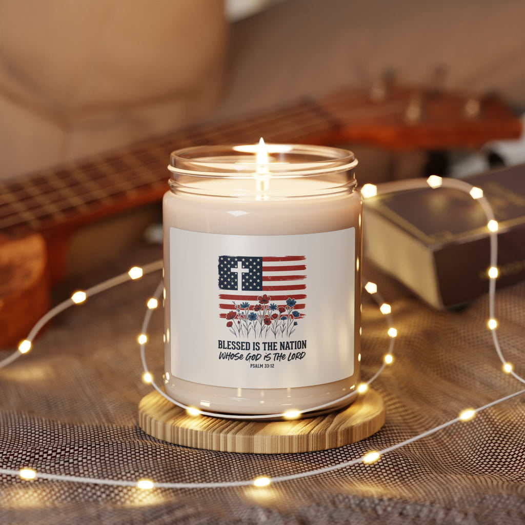 Blessed Is The Nation Candle | Soy Jar, Faith & Freedom 4th