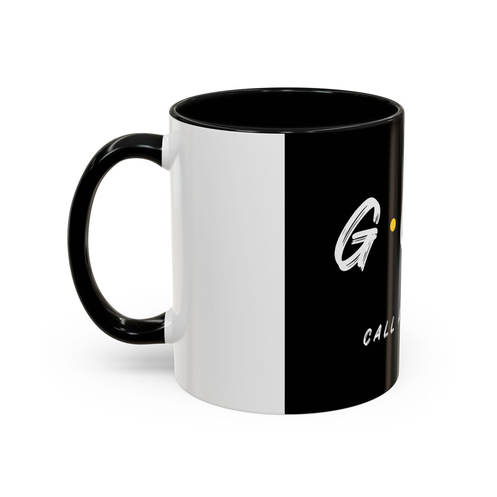 Coffee Mug — GOD Call Answered Accent Black 11/15oz