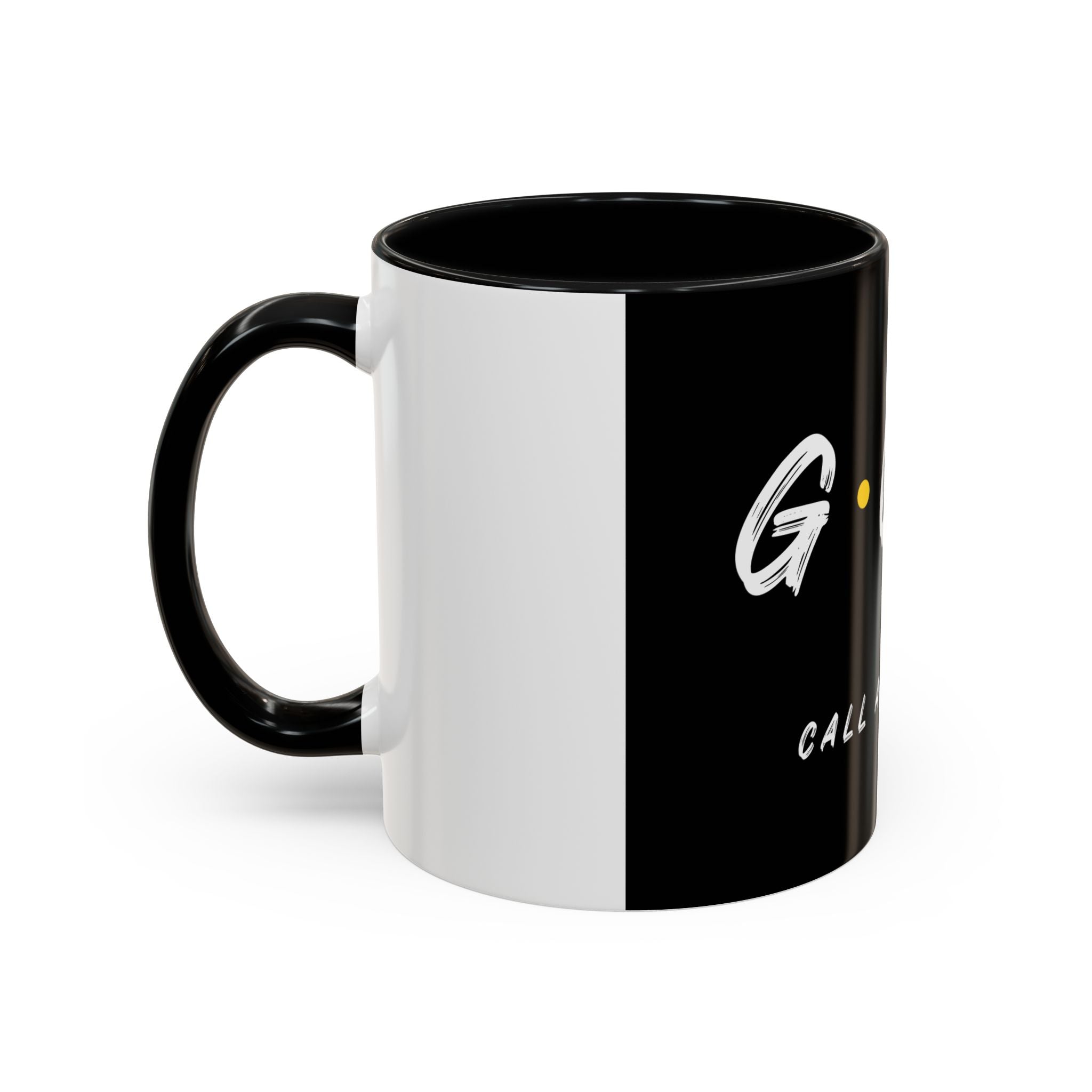 Coffee Mug — GOD Call Answered Accent Black 11/15oz