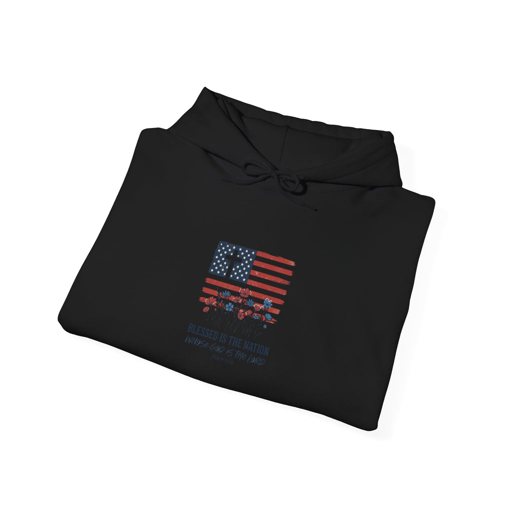 Faith & Freedom Flag Hoodie | Christian Patriotic 4th of July Sweatshirt