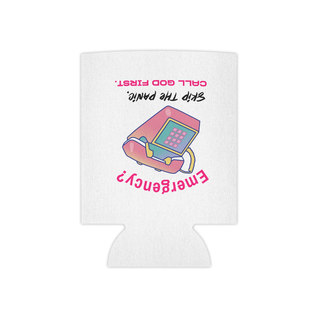 Can Cooler — “Emergency? Call God First” Faith Sayings Drink Koozie