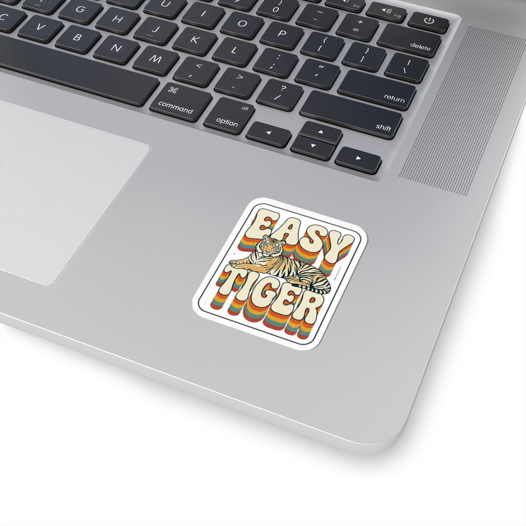 Easy Tiger retro tiger sticker | Kiss-Cut Sticker