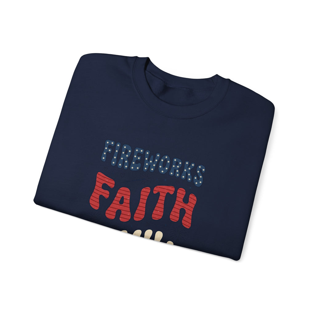 Faith Family Freedom Sweatshirt | 4th of July Patriotic Christian