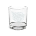 Engraved Rose Whiskey Glass — 10.5oz Personalized Old Fashioned Tumbler