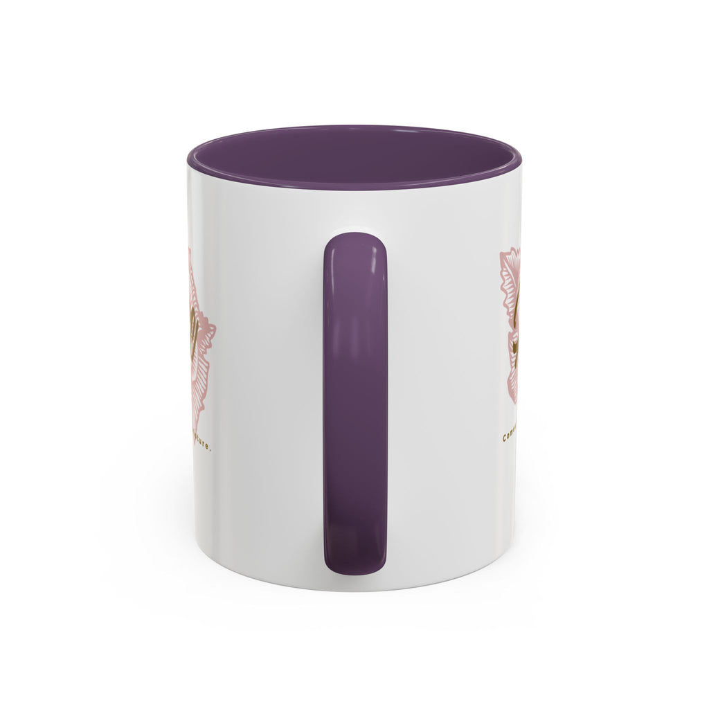 Alice Floral Accent Coffee Mug — Personalized Name Pink Blossom Ceramic Mug (11/15 oz)