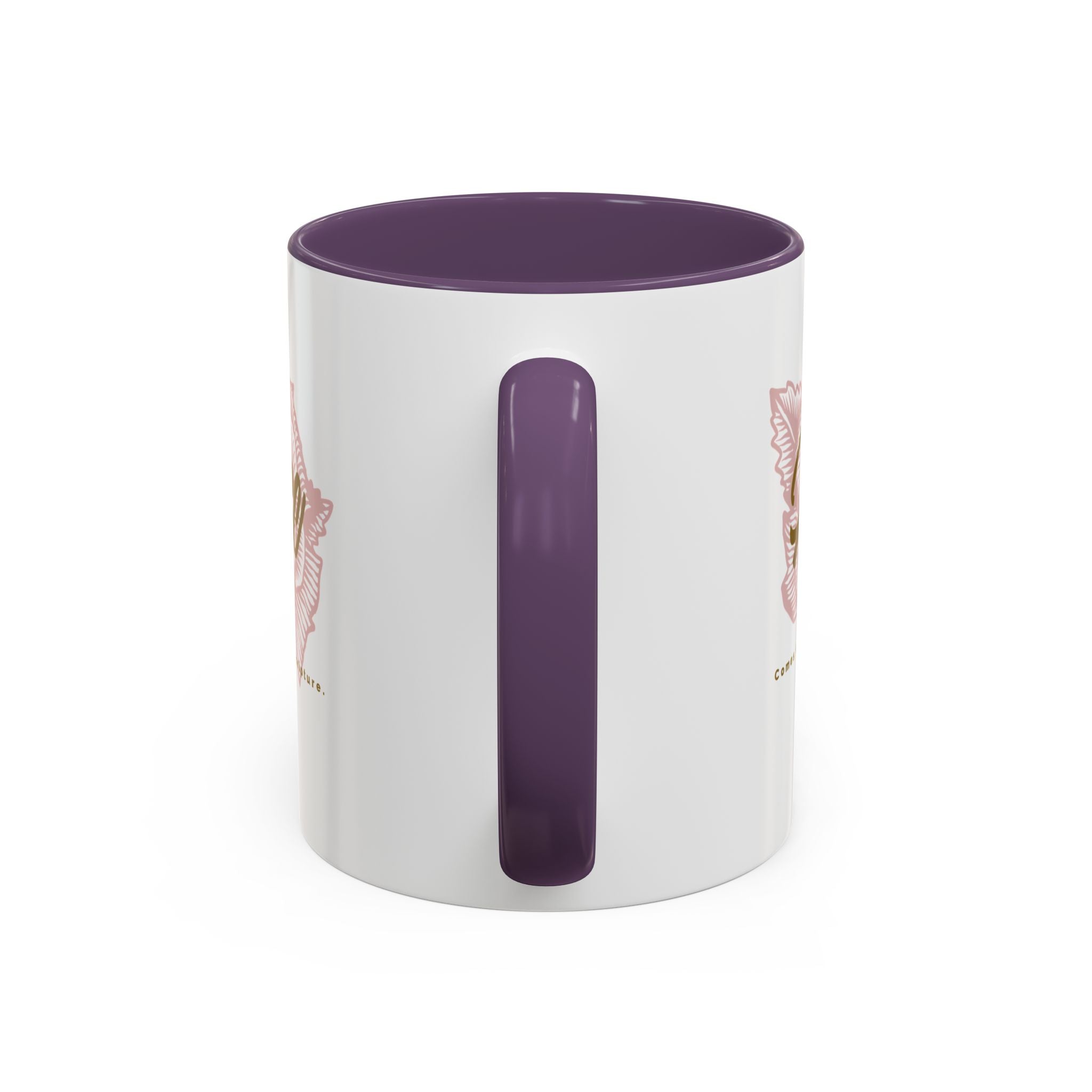 Alice Floral Accent Coffee Mug — Personalized Name Pink Blossom Ceramic Mug (11/15 oz)