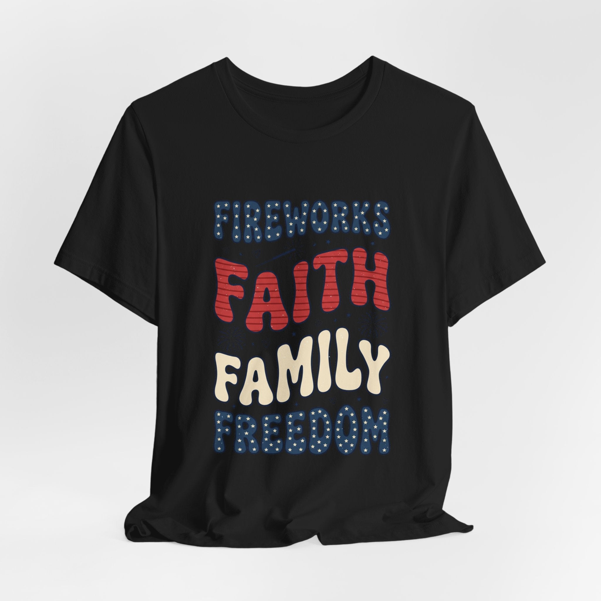 Faith Family Freedom T-Shirt | 4th of July Patriotic Christian Tee