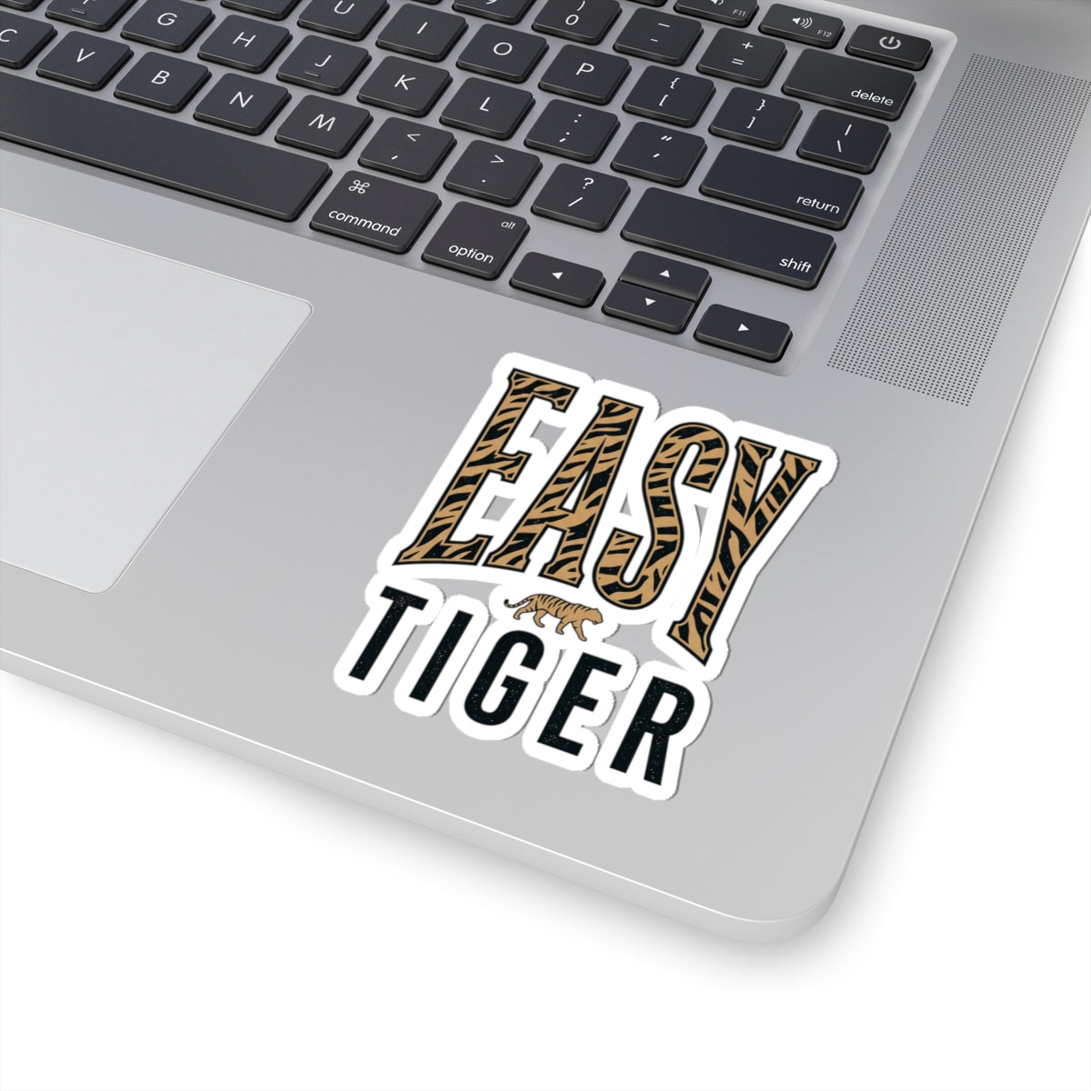 Easy Tiger Sticker | Retro Tiger Stripe Kiss-Cut Sticker