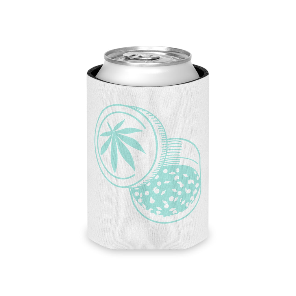 Can Cooler – Mint Cannabis Leaf Design (BTW, Passing the Weed)