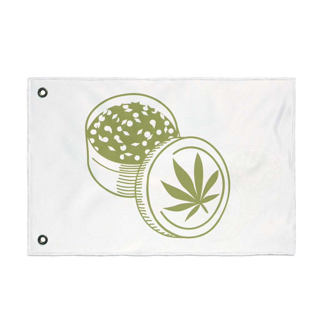 Double-Sided Cannabis Flag - Grinder & "Bring The Weed" Design