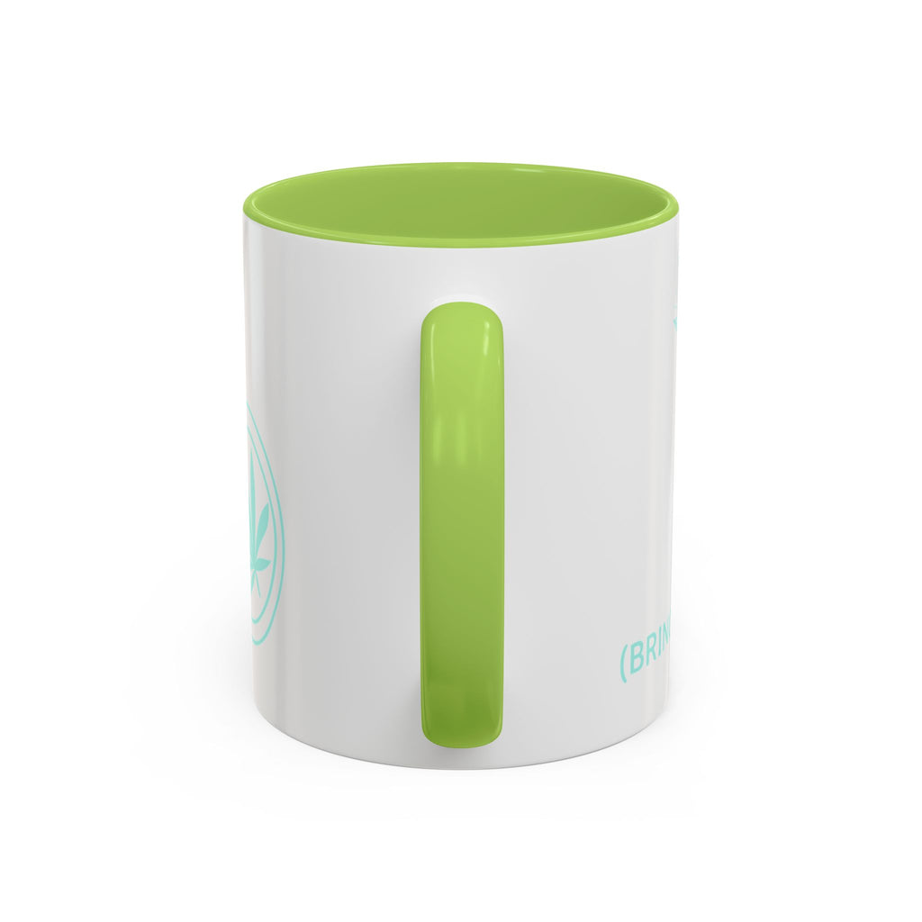 Cannabis Cookie Accent Coffee Mug – 11/15oz Hemp Leaf Design