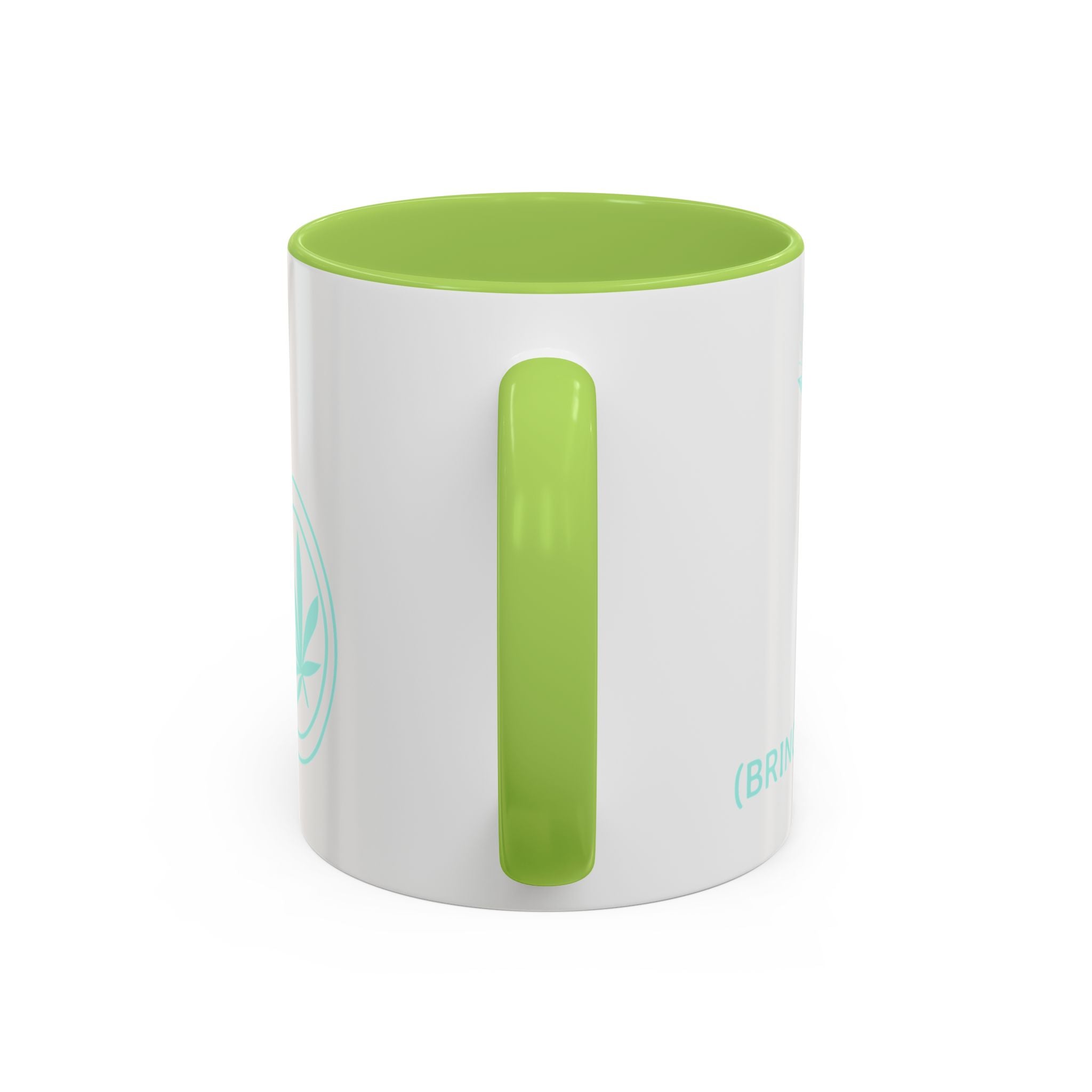 Cannabis Cookie Accent Coffee Mug – 11/15oz Hemp Leaf Design