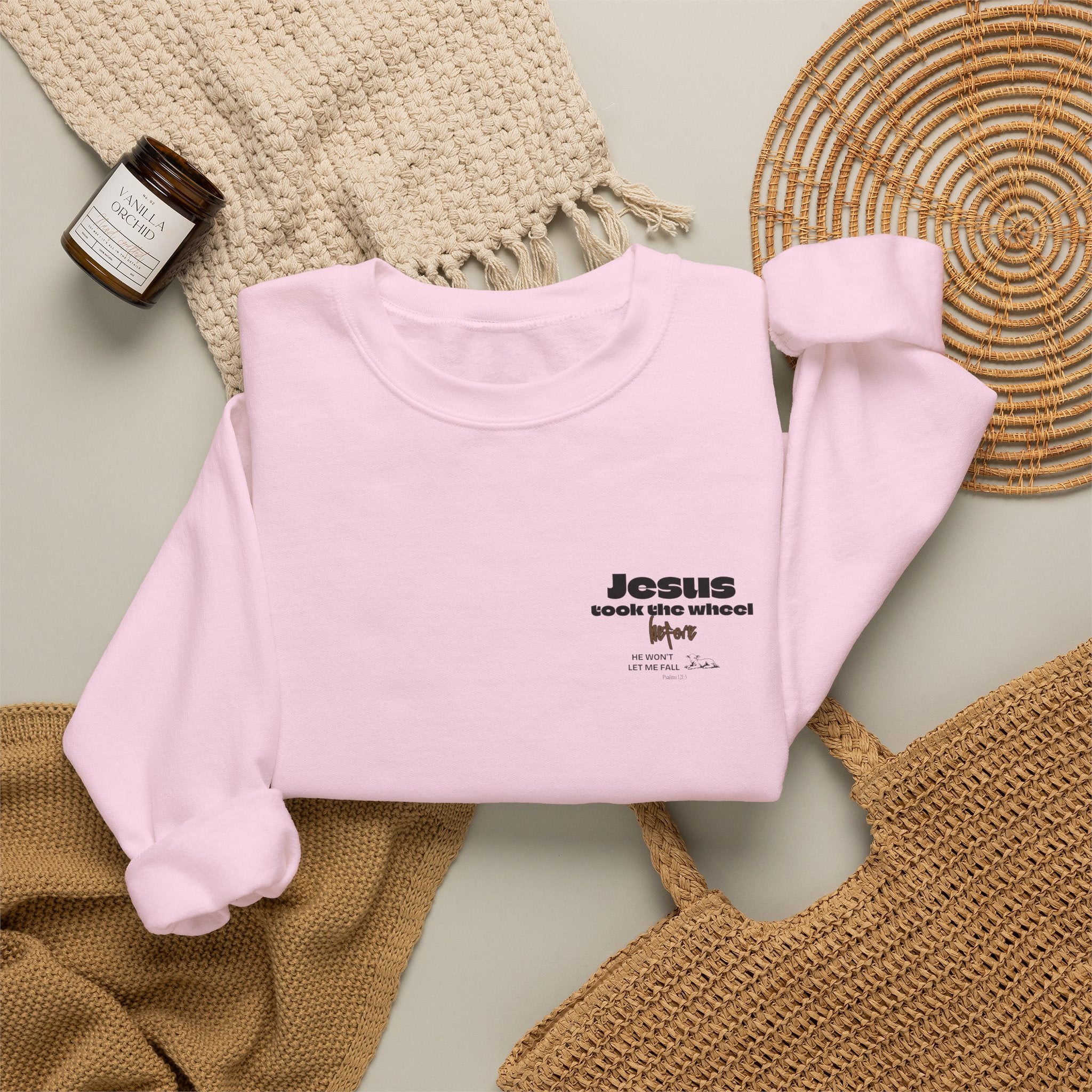 Jesus Took the Wheel Sweatshirt — Inspirational Christian Crewneck