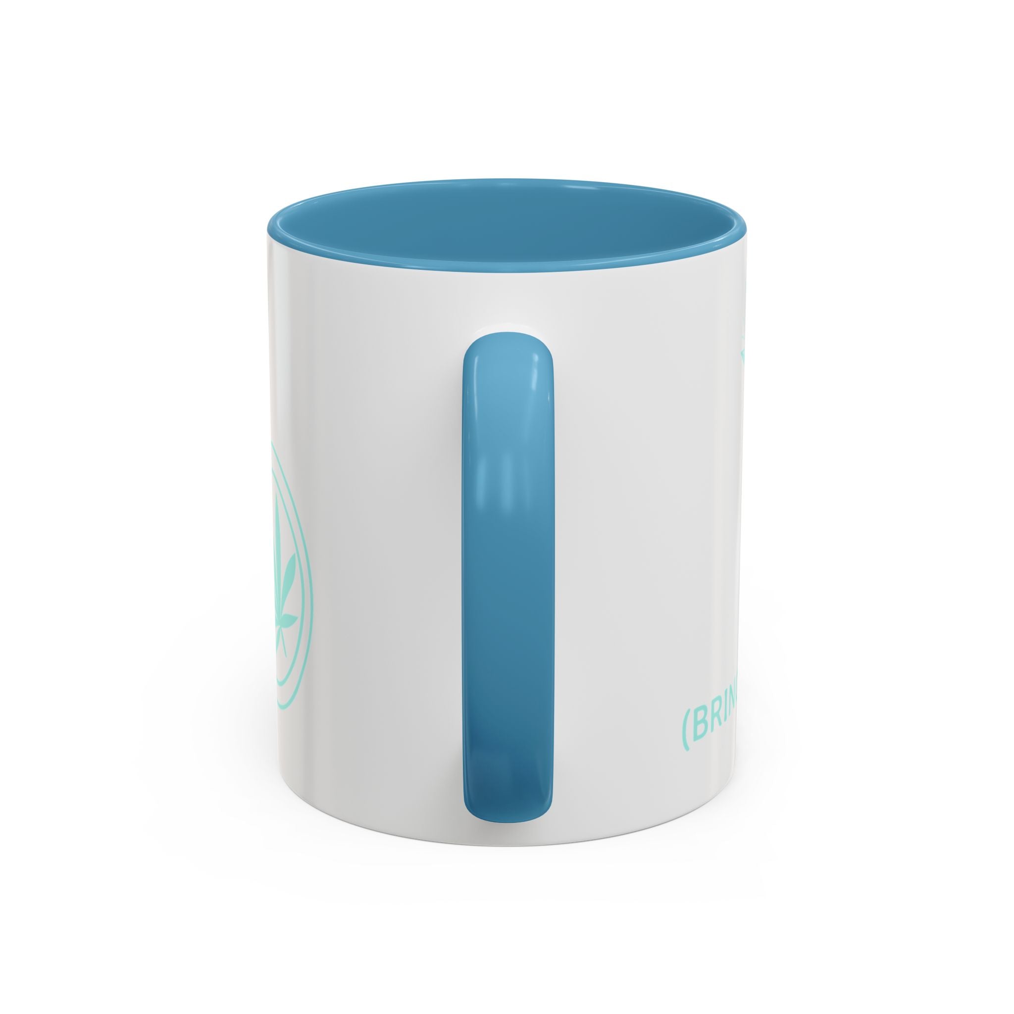 Cannabis Cookie Accent Coffee Mug – 11/15oz Hemp Leaf Design