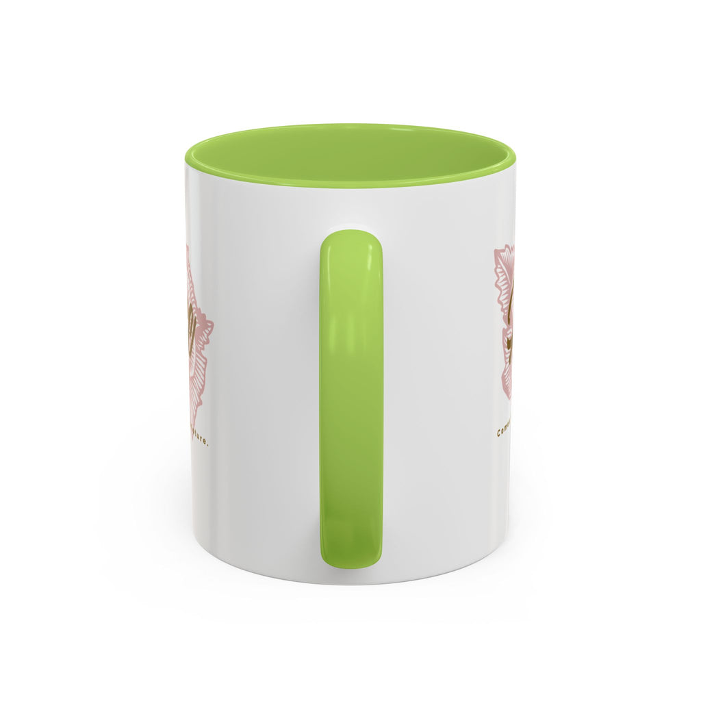 Alice Floral Accent Coffee Mug — Personalized Name Pink Blossom Ceramic Mug (11/15 oz)