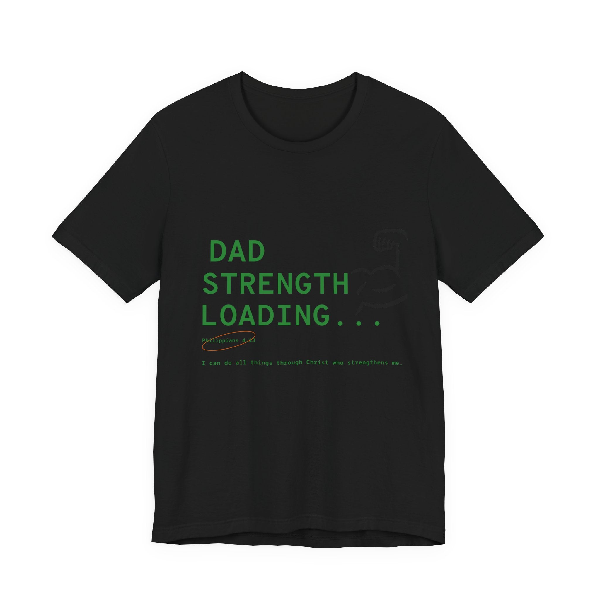 Dad Strength Loading T‑Shirt — Funny Father’s Day Tee with Muscle Graphic