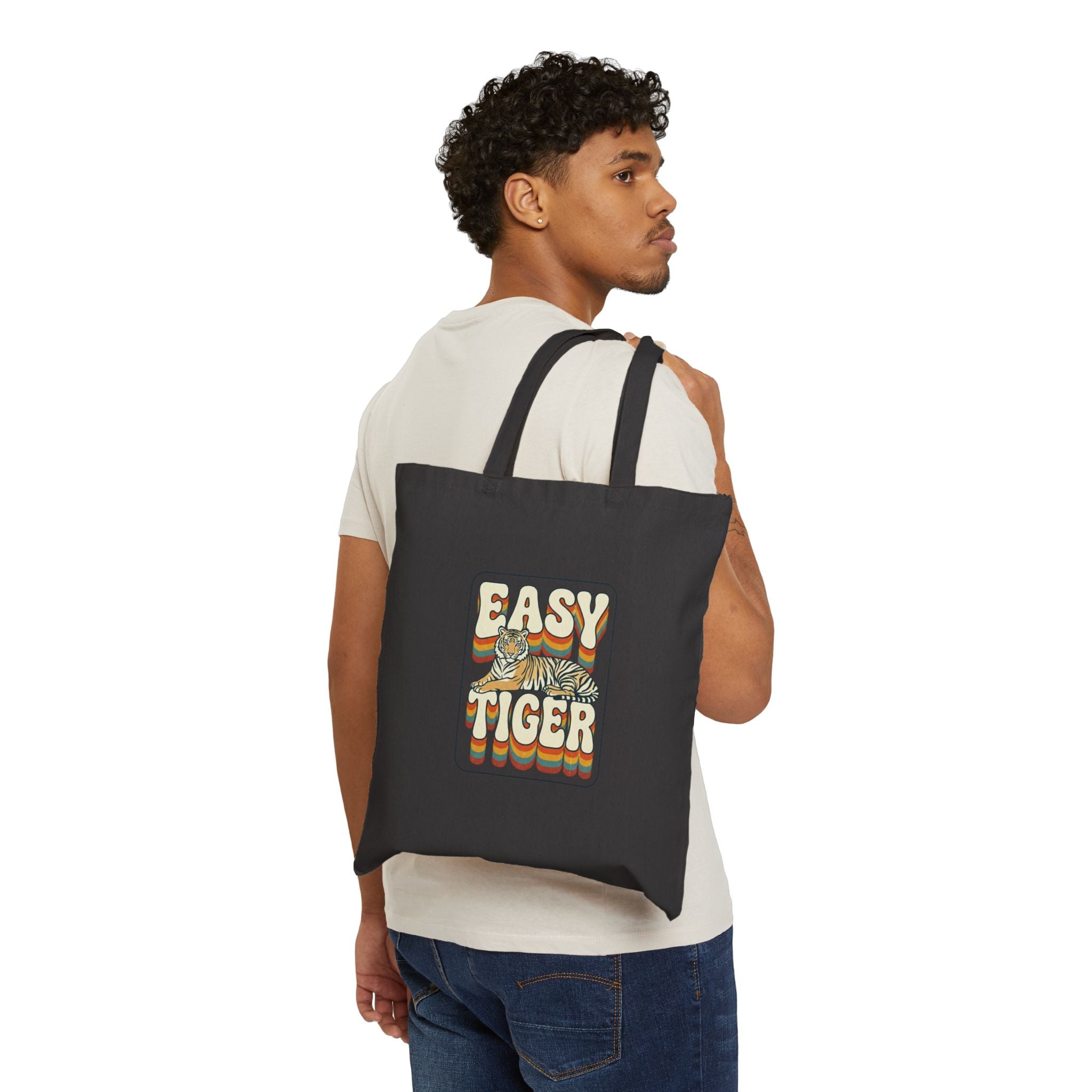 Easy Tiger retro tiger graphic Tote | vintage vacation vibe