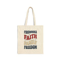 Faith Family Freedom Tote | 4th of July Patriotic Christian Canvas
