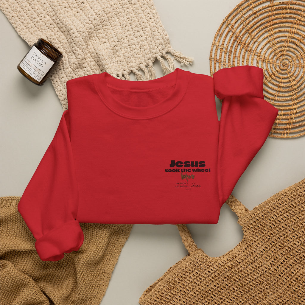 Jesus Took the Wheel Sweatshirt — Inspirational Christian Crewneck