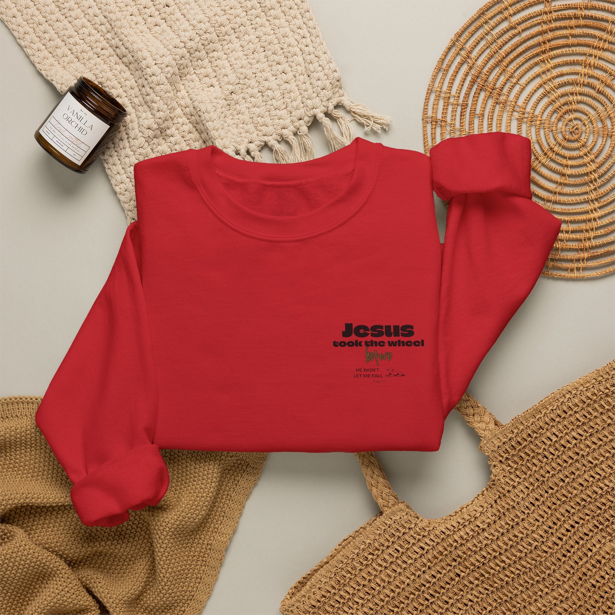 Jesus Took the Wheel Sweatshirt — Inspirational Christian Crewneck